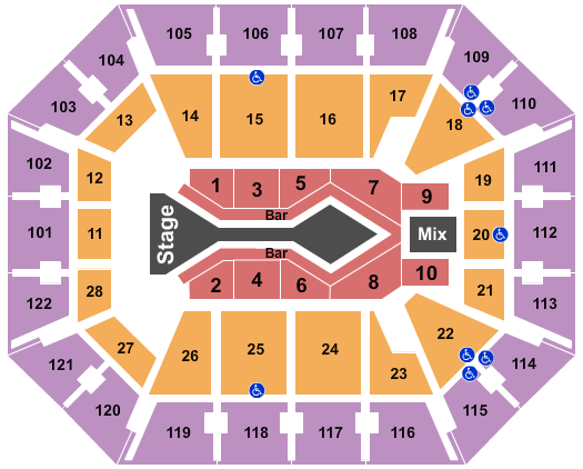 Mohegan Sun Arena Blake Shelton Seating Chart